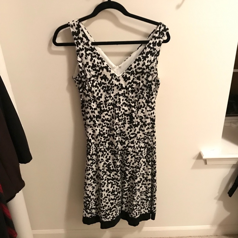 Black and white dress with matching cardigan